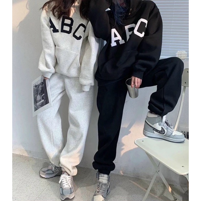 (HCM) ÁO KHOÁC NỈ HODDIES TRÙM ĐẦU - LOGO ABC CỰC HOT , THỜI TRANG UNISEX DÀNH CHO NAM NỮ KME FASHION