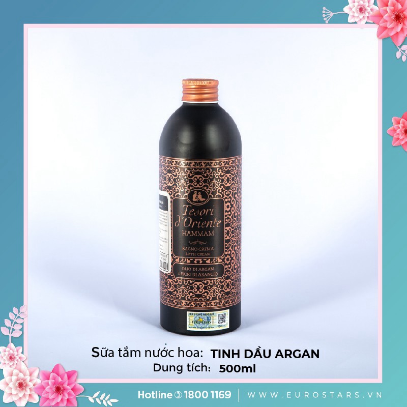 [CHINH HÃNG]Sữa tắm Tesori d'Oriente Hammam Tinh Dầu Argan 250ml/ 300ml/ 500ml- Italia