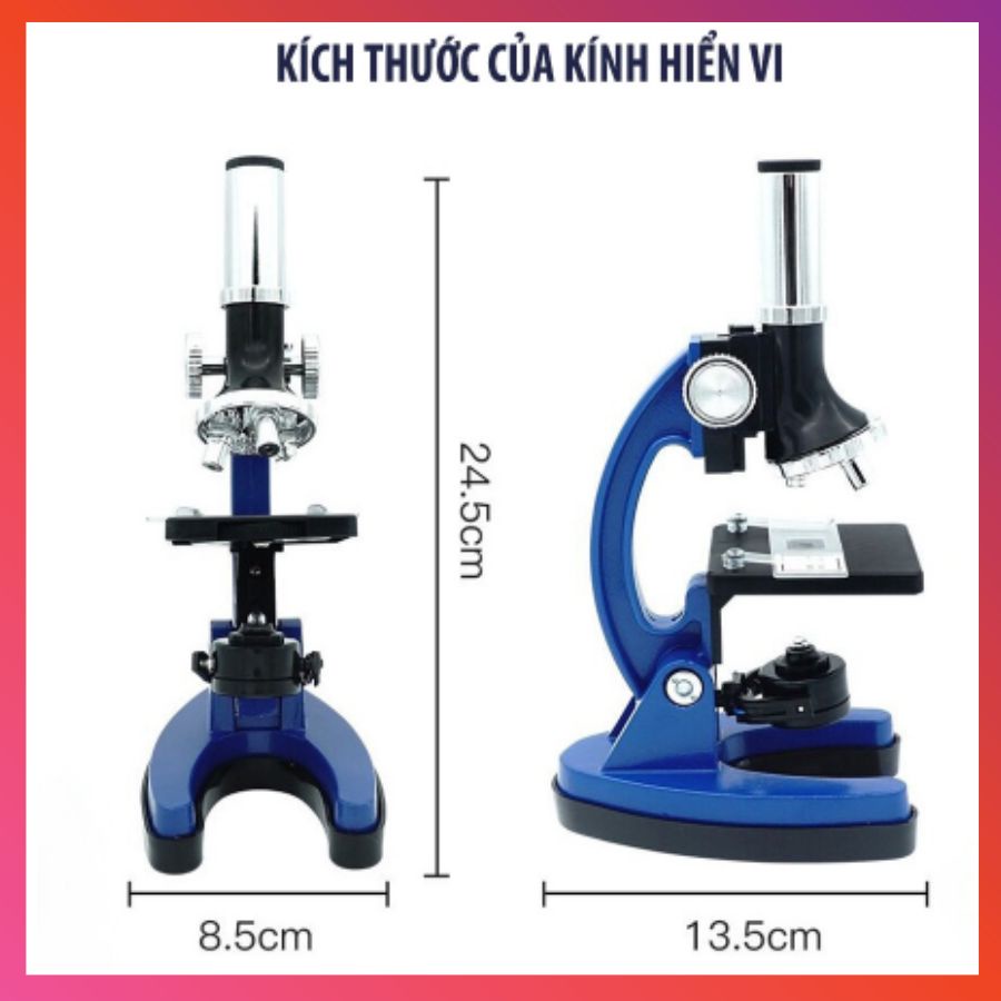 Kính hiển vi sinh học độ phóng đại 1200x dùng cho học sinh, đồ chơi thông minh