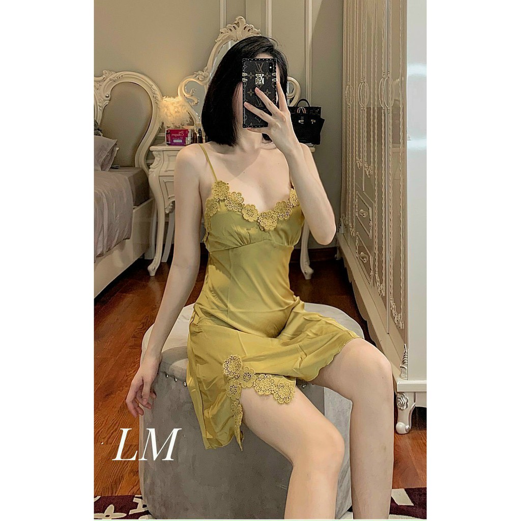 Mã 64 - Váy ngủ sexy cao cấp có mút ngực Đầm mặc nhà gợi cảm quyến rũ | BigBuy360 - bigbuy360.vn