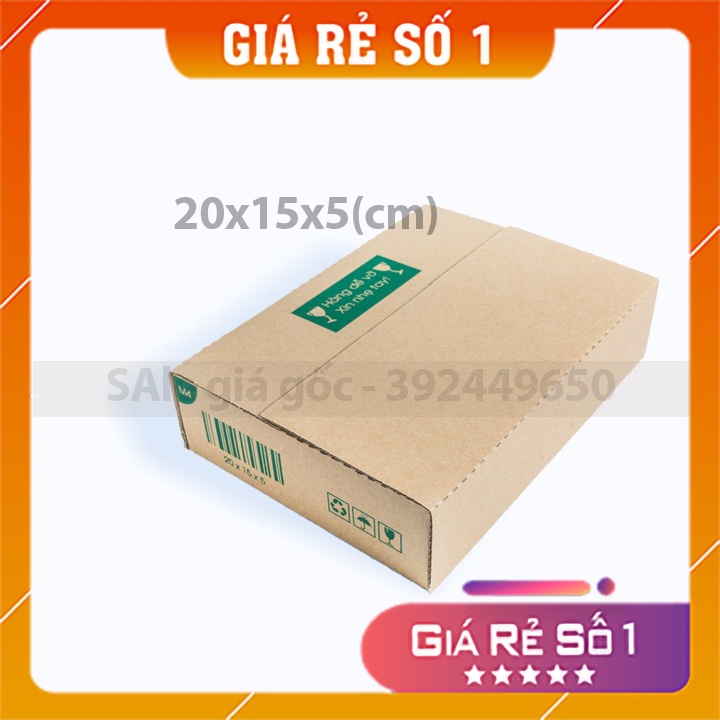 Hộp carton đóng hàng- Hộp ship cod 20x15x5(cm)