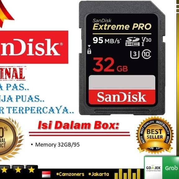 Thẻ Nhớ Sandisk Extreme Pro Sdhc Uhs-I 95mb / S 32gb