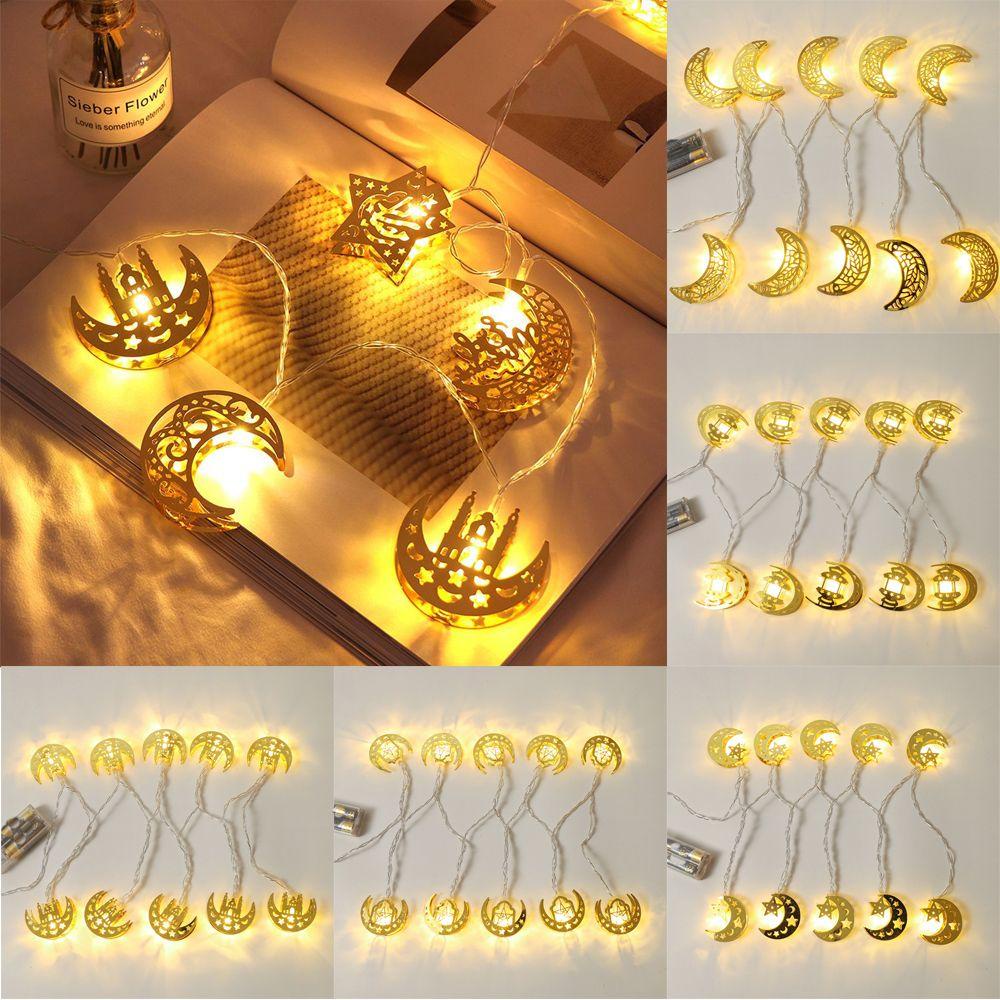 GOGOUP Dây Đèn LED 10 Bóng Dài 1.6m Hình Ngôi Sao Và Mặt Trăng