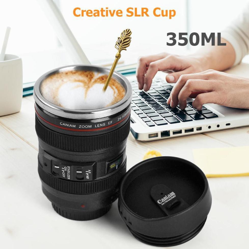 Ly Giữ Nhiệt CaFe - Cốc Giữ Nhiệt CaFe Hình Ống Kính Lens Máy Ảnh