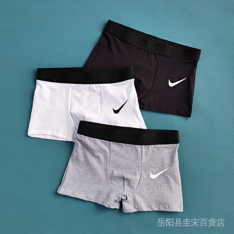 Quần Lót Boxer Thể Thao Bằng Cotton Nguyên Chất Kháng Khuẩn In Họa Tiết Cá Tính Cho Nam Sinh Trung Học