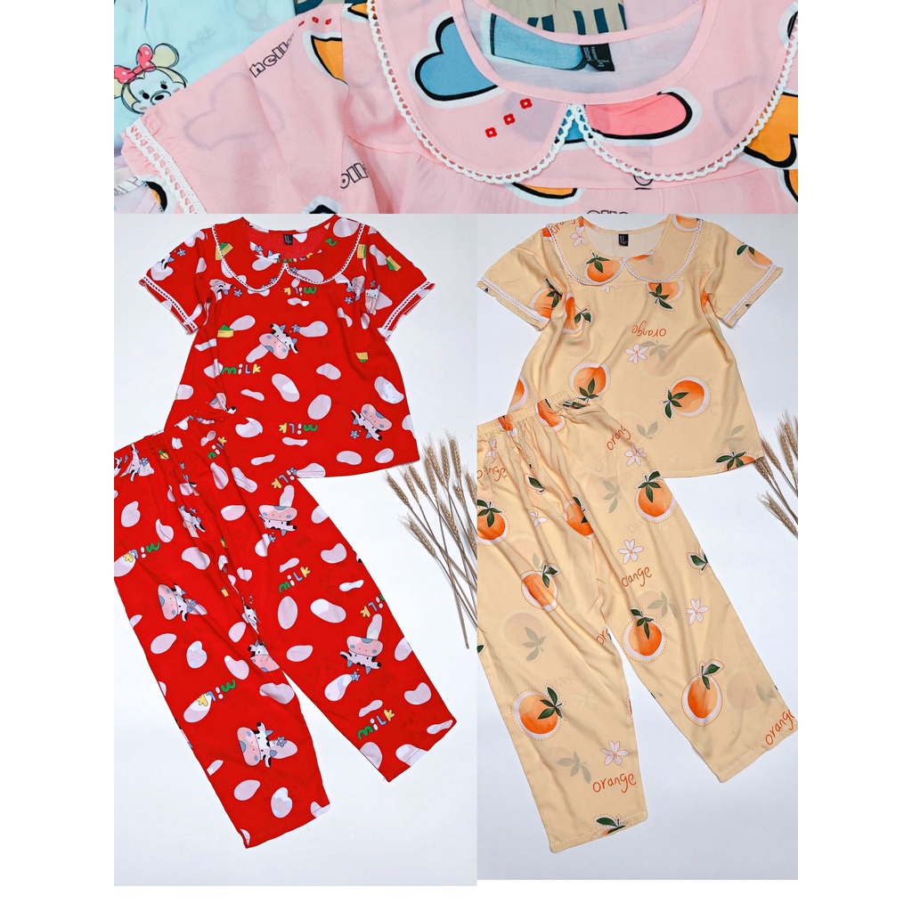 {F21 - CỔ SEN 9 TẤC} ĐỒ BỘ MẶC NHÀ QUẦN DÀI 9 TẤC VẢI LANH MÁT MẺ