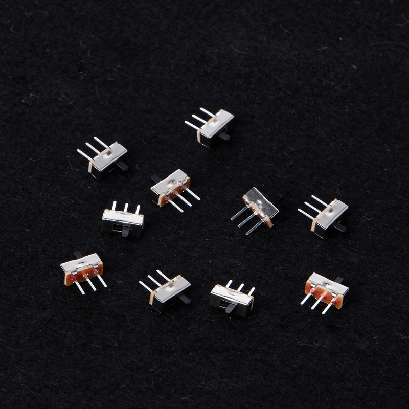 Set 10 Công Tắc Trượt 2 Vị Trí On / Off Spdt 1p2t 3 Pin Pcb Ss12D00G3