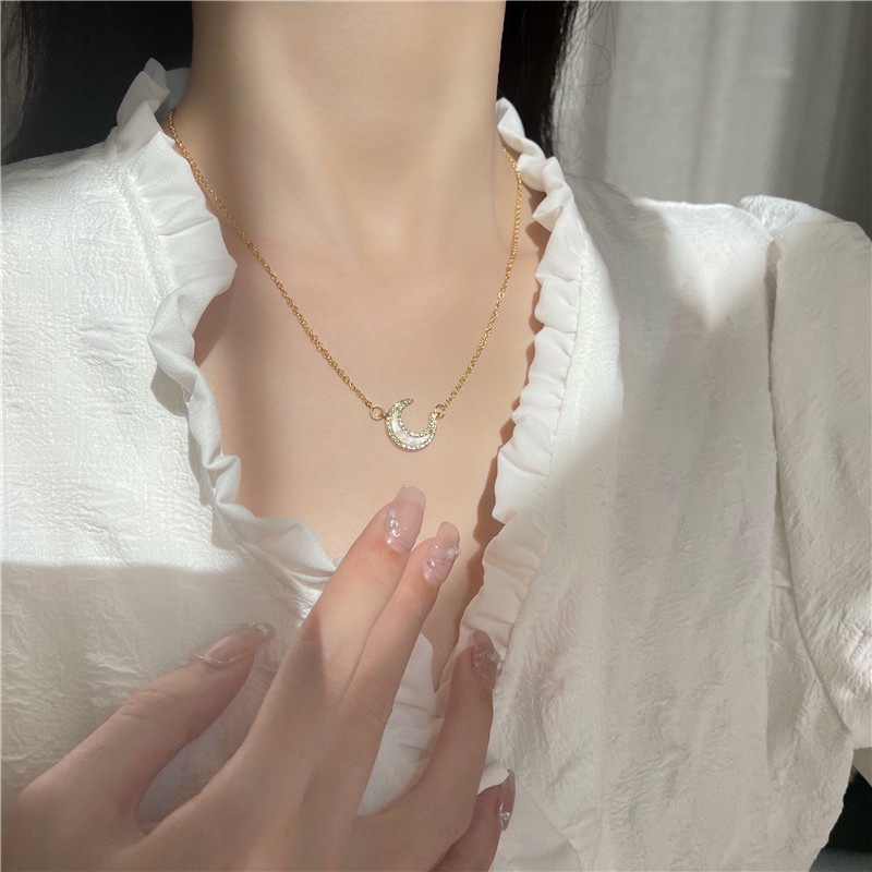 Vòng cổ Mạ BạC 925 ĐíNh NgọC Trai Giả Xinh