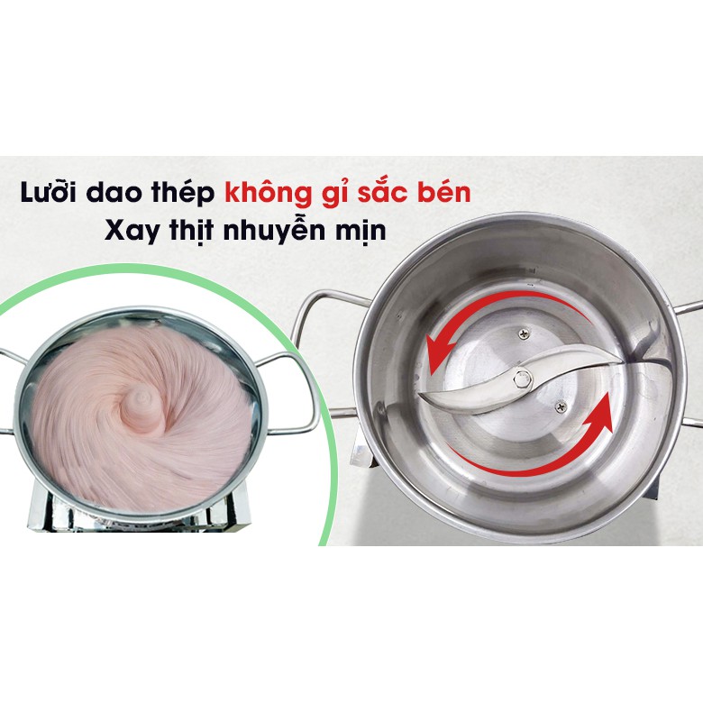 Máy Xay Thịt Làm Giò Chả Mini 0,5 Kg/Mẻ NEWSUN - Quà Tặng Phụ Kiện