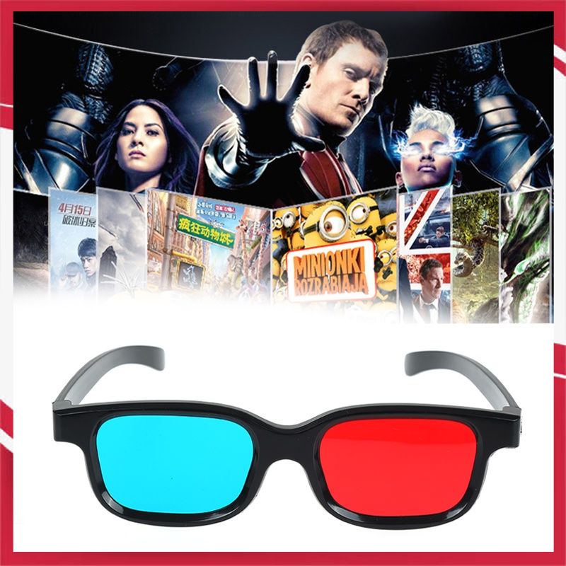 ✨Phổ 3D Kính Anaglyph Kính Màu Đỏ và Màu Xanh Ống Kính Bọc Trò Chơi TRUYỀN HÌNH Video Kính✨