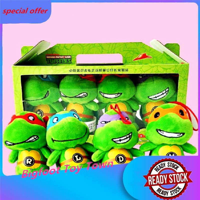 2016 Pizza Hut Teenage Mutant Ninja Turtles Búp bê nhồi bông, Raphael, Michelangelo, Leonardo, mặt d