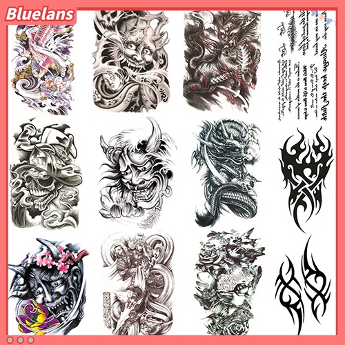 Miếng Dán Hình Xăm Tạm Thời Hình Đầu Lâu Quyến Rũ Chống Nước Có Thể Tháo