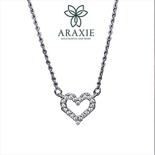 Dây chuyền bạc 925 hình trái tim đính đá pha lê 𝐀𝐑𝐀𝐗𝐈𝐄 - AVC-2132-7-6-007