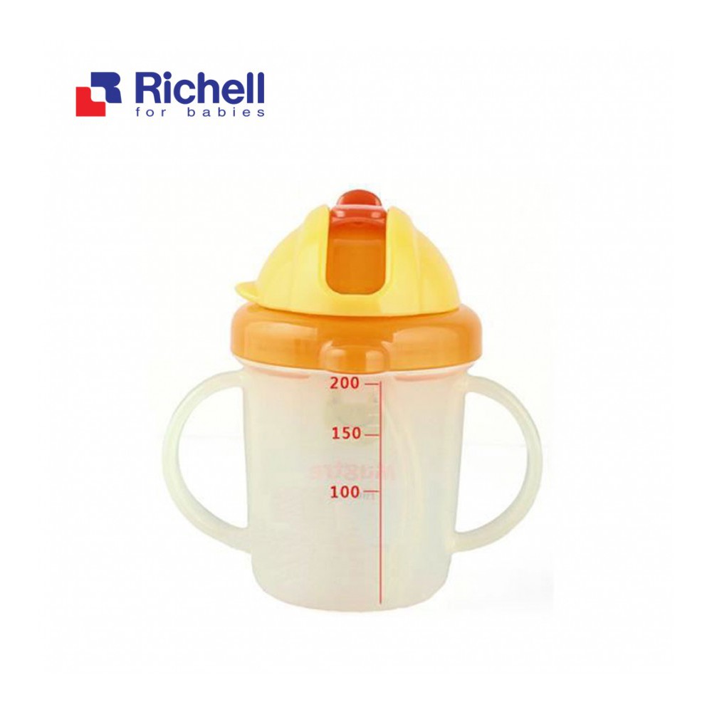 Cốc Tập Uống Có Ống Hút Mugtre Richell ( 200ml )