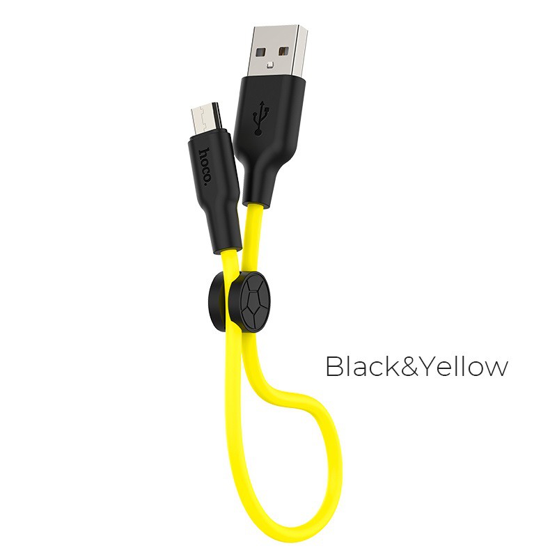 [25CM] Cáp Sạc MICRO USB Hoco X21 Plus Dài 25CM Dây Silicon Mềm Dẻo Chống Cháy - BH 1 Năm - Hưng Long PC