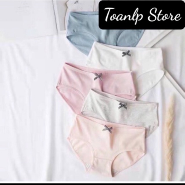 [Mã 12FASHIONSALE1 giảm 10K đơn 50K] Quần lót cotton phối nơ kiểu dáng xinh xắn 102LP