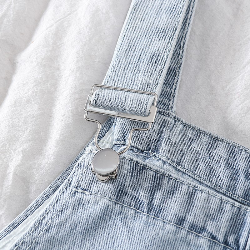 Yếm Bò Ống Suông Màu Nhạt Cài Cúc Cho Nữ | BigBuy360 - bigbuy360.vn