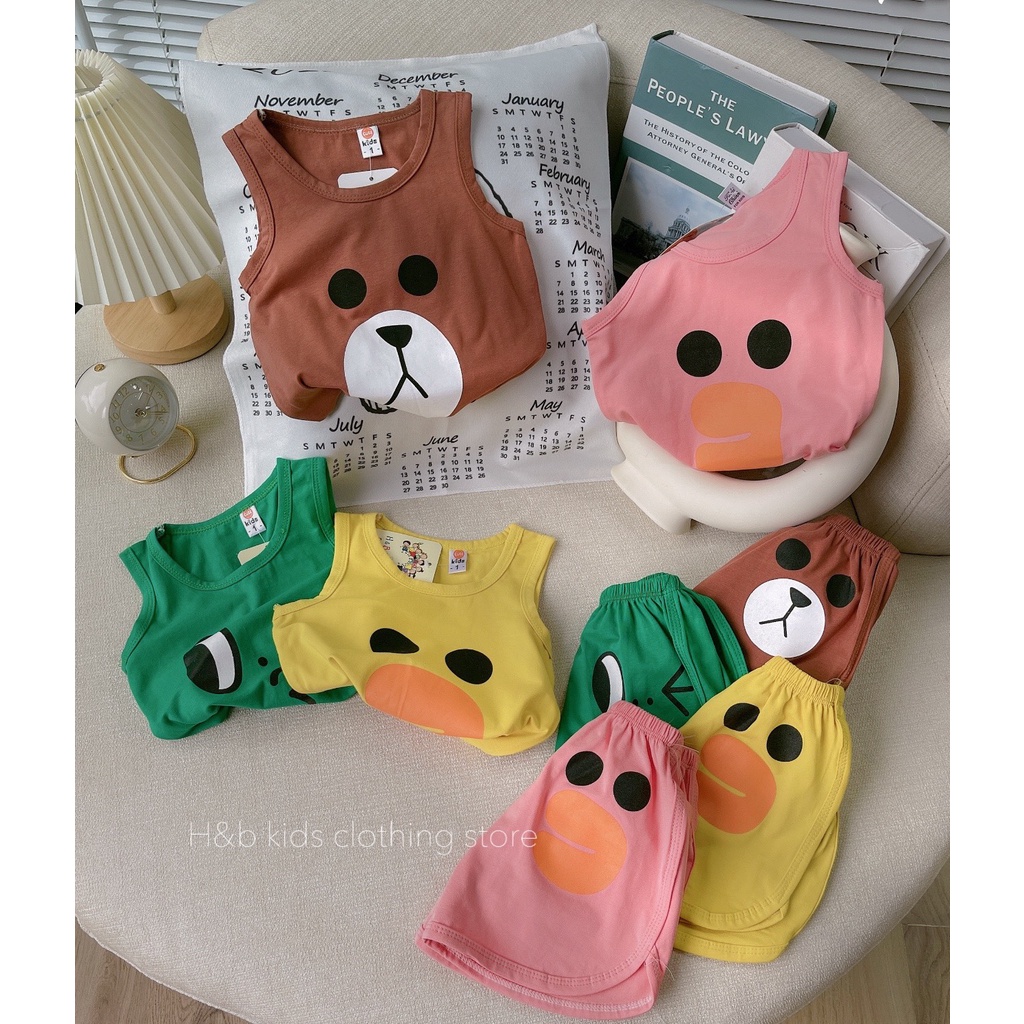 Bộ sát nách cho bé 💖 bộ ba lỗ  PEEKABOO cho bé trai bé gái 💖 chất thun lạnh cao cấp siêu mềm siêu mát A23