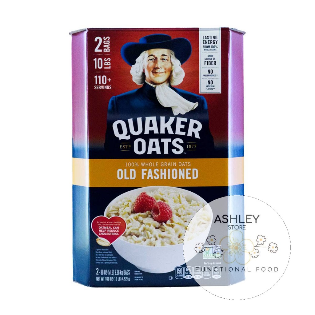 ✅[CHÍNH HÃNG] Yến Mạch Cán Dẹp QUAKER OATS Old Fashion (Hộp 4.52kg) - Mỹ