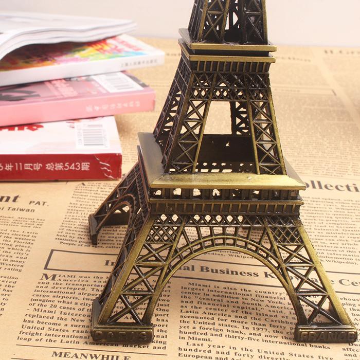 Mô Hình Tháp Eiffel Hợp Kim Mạ Đồng FXE1016 Trang Trí Tủ, Bàn Làm Việc