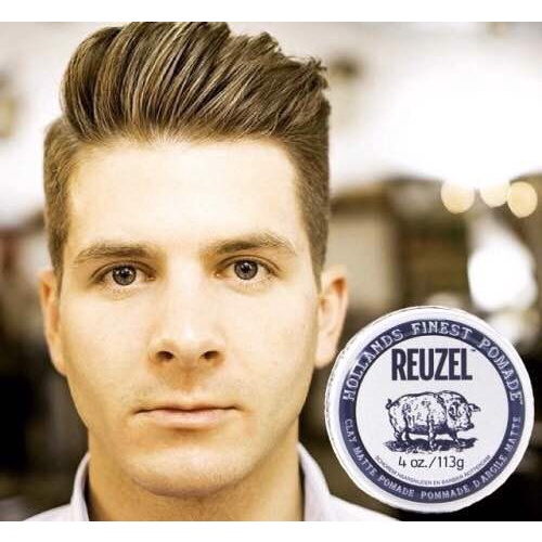 Sáp vuốt tóc Reuzel Clay Matte Pomade + Tặng quà