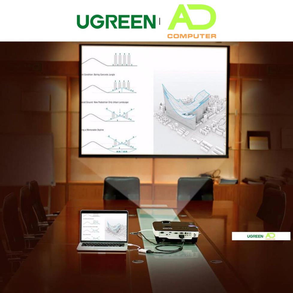 Bộ chuyển tín hiệu HDMI sang VGA kèm theo âm thanh dài 15CM UGREEN MM102 - Hàng phân phối chính hãng - Bảo hành 18 tháng