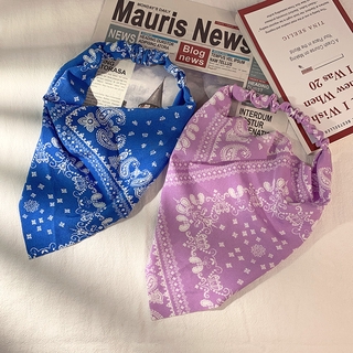 Retro floral pattern head scarf for women