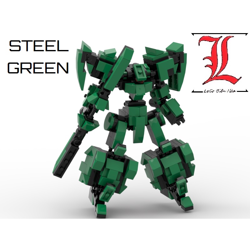 Đồ chơi lắp ráp Lego Moc Mech Robot Steel Green