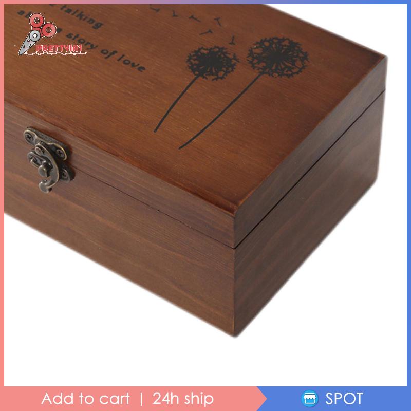 [Prettyia1] Hộp Gỗ Đựng Dụng Cụ May Vá Thủ Công Cho Người Mới Bắt Đầu