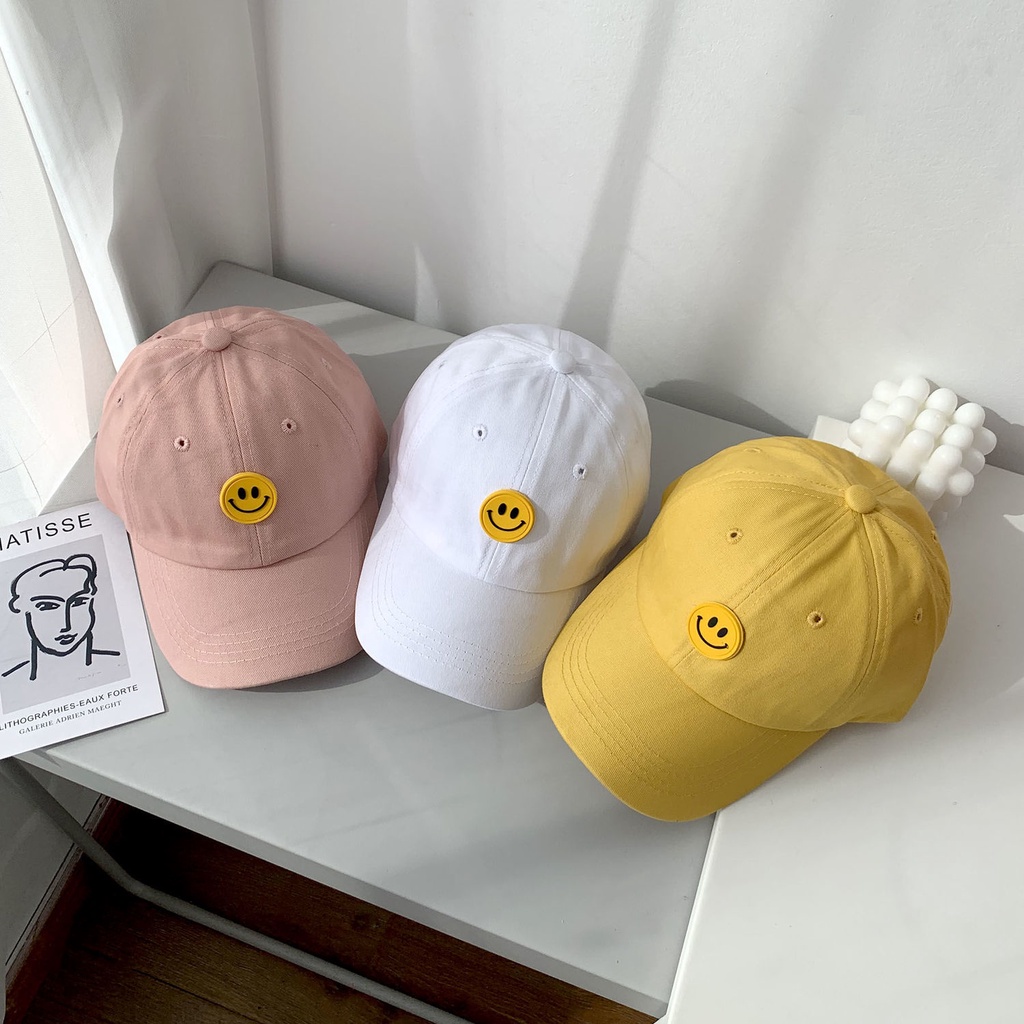 Mũ lưỡi trai hình mặt cười phong cách Hàn Quốc cho bé