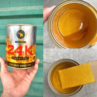 Sơn chậu kiểng màu Nhũ vàng 24k hệ xăng hạt nhỏ