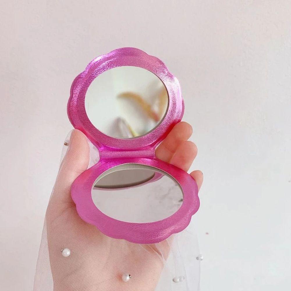 Gương Trang Điểm Gấp Gọn Hình Vỏ Sò Phóng Đại 2X