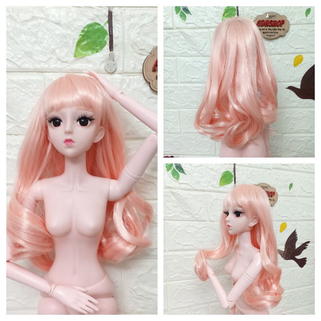Tóc Giả Búp Bê 60cm 💕 Tóc Giả Loại Dài và Có Mái - ADHSHOP