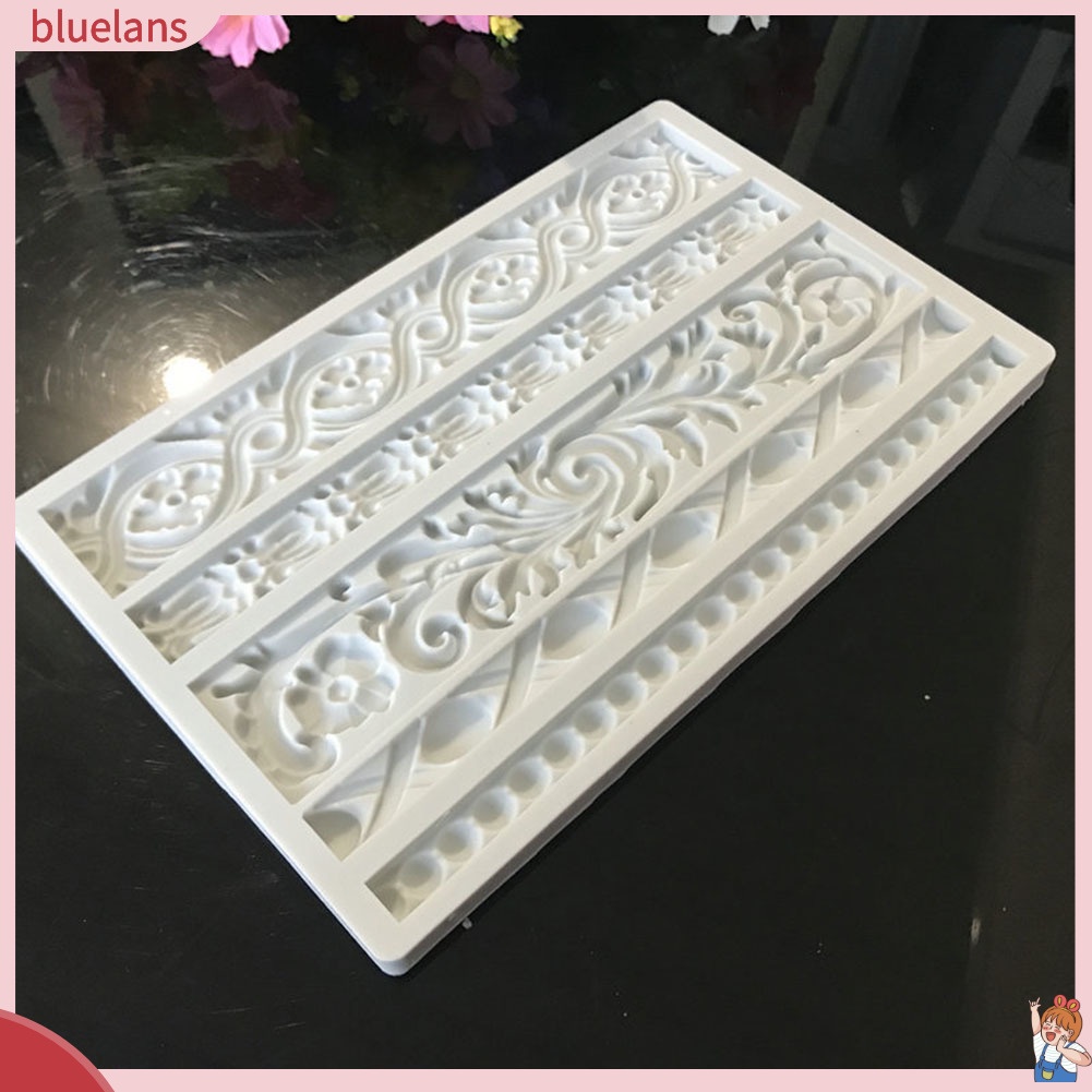 Bộ  Khuôn Silicone Tạo Hình Hoa Văn Trang Trí Bánh
