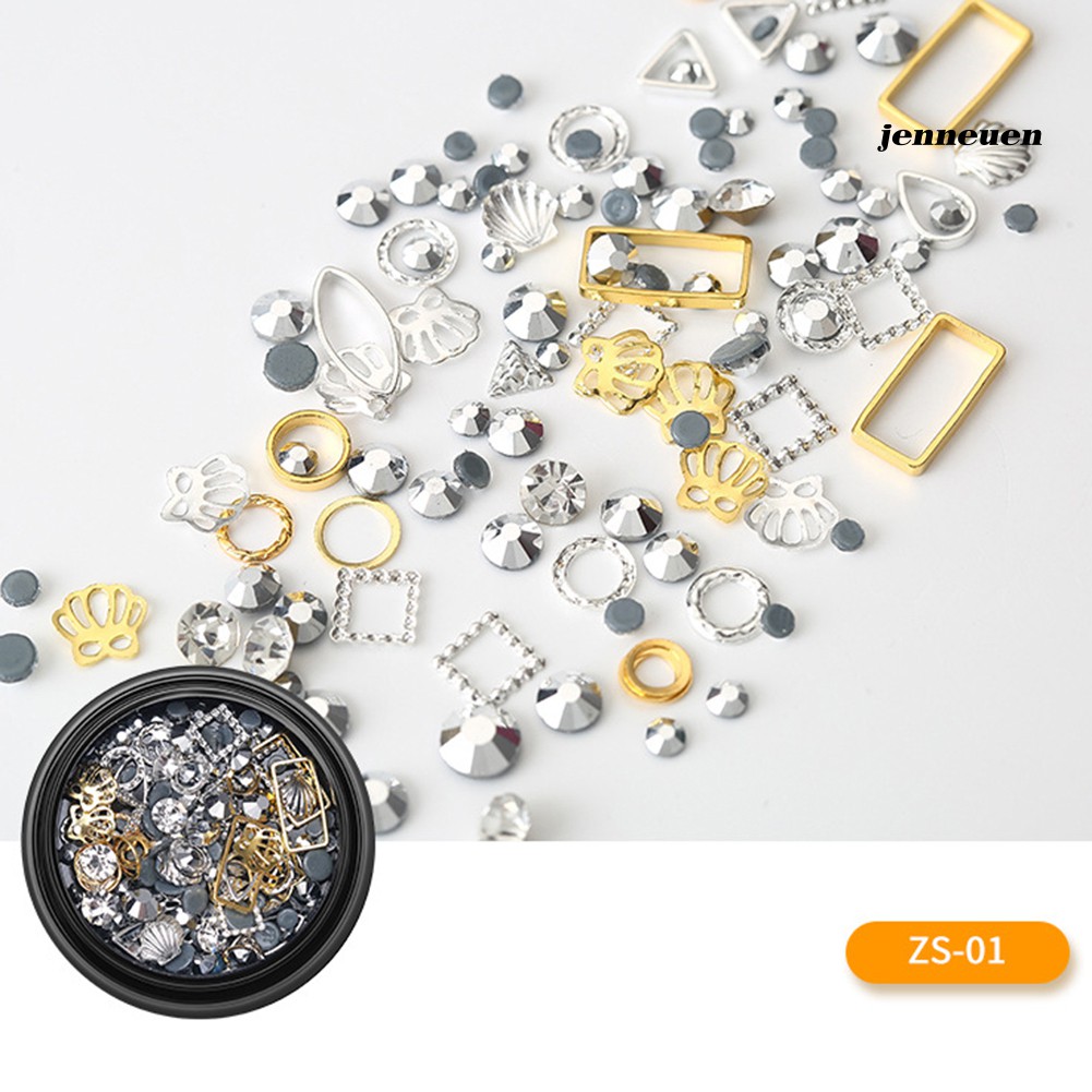 Hộp phụ kiện trang trí móng tay lấp lánh sành điệu