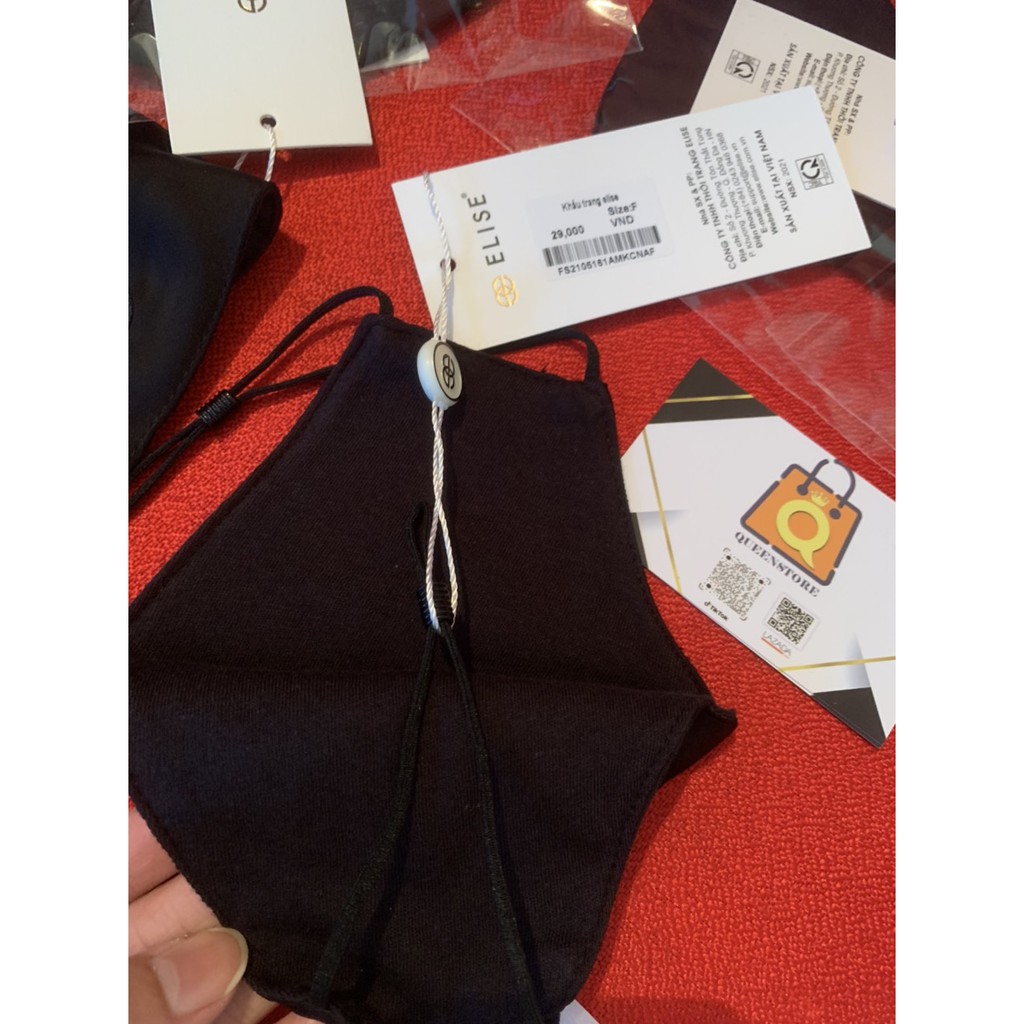 Khẩu Trang Elise Cao Cấp Chống Nắng Chống Bụi Chất Liệu Lụa Cao Cấp Lót Cotton Mềm Mịn Sang Đẹp  - Q86