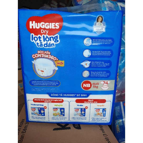 Bỉm dán huggies sơ sinh lọt lòng nb74 miếng tặng kèm 10 miếng,tã dán sơ sinh huggies bé dưới 5kg bọc kén con tằm
