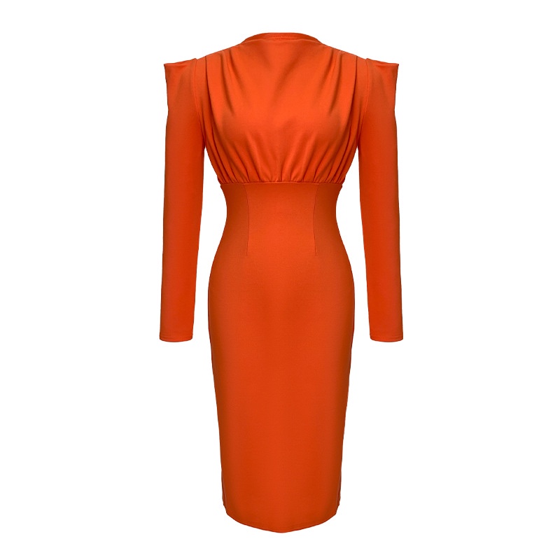 ZYHT Đầm trái cam Dài Vừa Màu Trơn Thời Trang Mùa Hè Dành Cho Nữ 5227