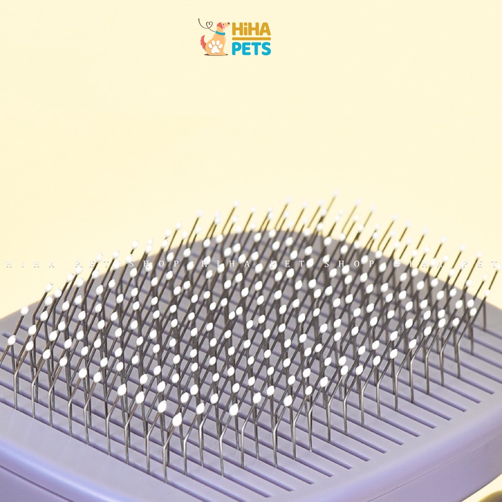 Lược Chải Lông Chó Mèo Xoay 360 Độ Bấm Nút Tự Động Lấy Lông T10 Mẫu Mới Đầu Lược Massage Da Thú Cưng.