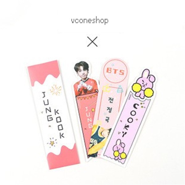 Bookmark bts jungkook exo tfboys đánh dấu trang chibi in hình nhóm nhạc ídol