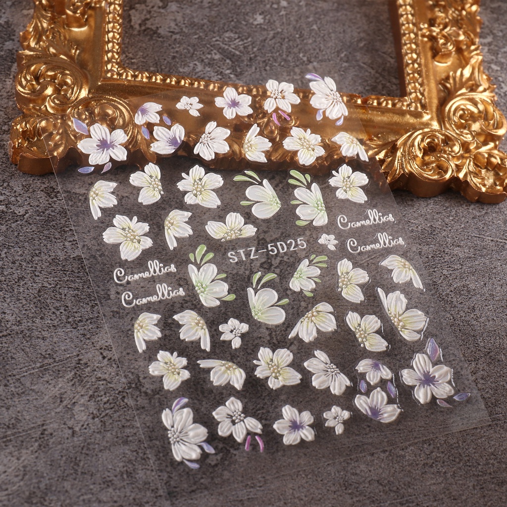 Phụ Kiện Trang Trí Móng Tay Hình Hoa Tulip 5D Bằng Acrylic