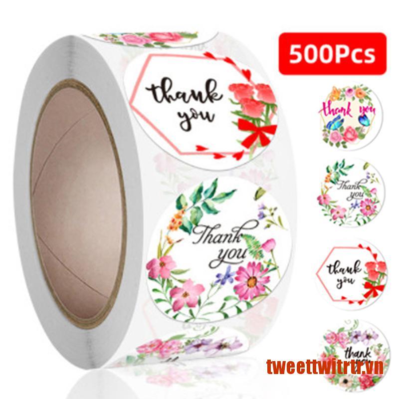 Bộ 500 Miếng Dán Chữ Thank You Trang Trí Cho Nhật Ký