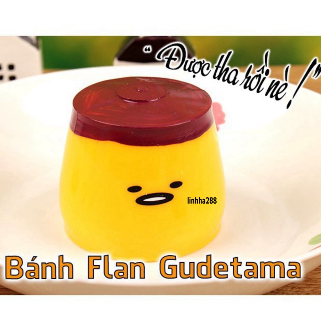 Gudetama Squishy Bánh Mật Ong Bánh Flan Gudetama Bóp Trút Giận Xả Stress Giảm Căng Thẳng Cực đáng yêu mochi