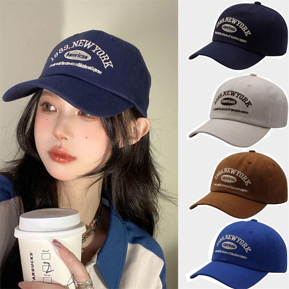 Mũ Lưỡi Trai Chất Liệu Cotton Phong Cách Hàn Quốc Cho Cặp Đôi