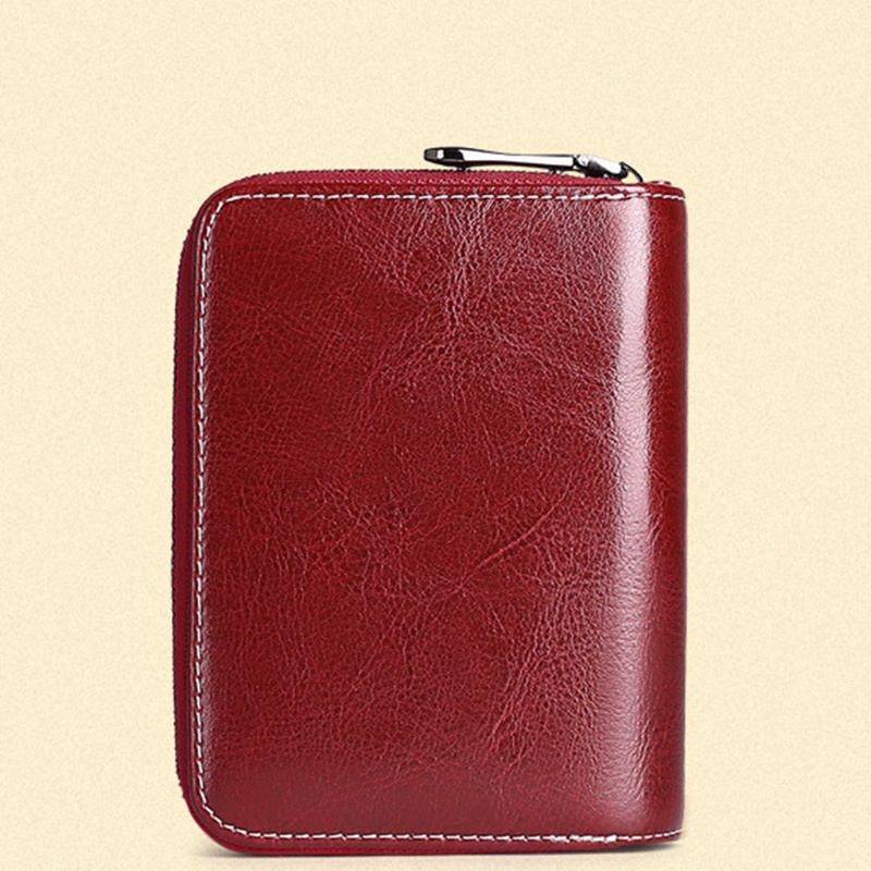 Youyo Ví Da Ngắn Đựng Thẻ RFID Phong Cách Retro Cho Nữ