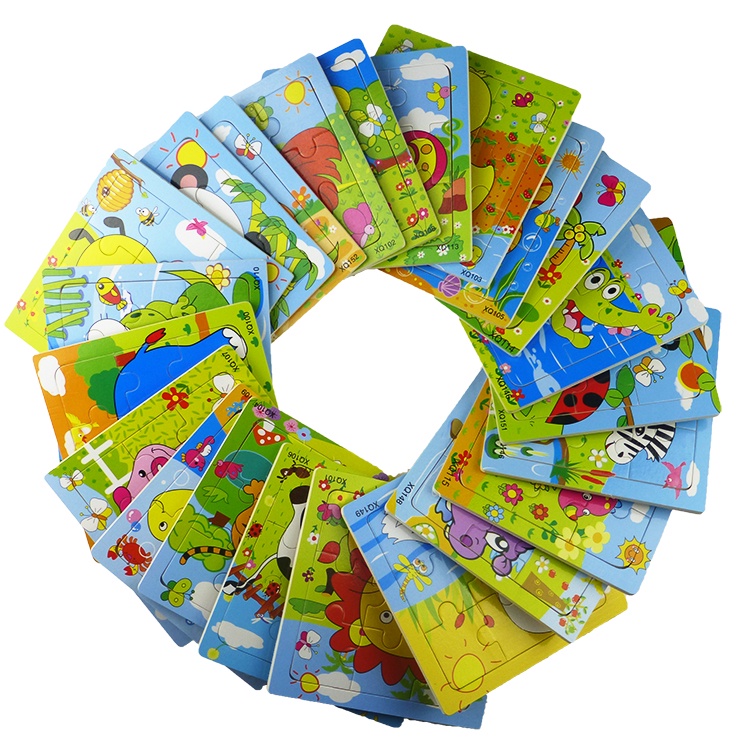 Đồ chơi xếp hình Tranh Ghép Gỗ 9 miếng cho bé Phát Triển Trí Tuệ