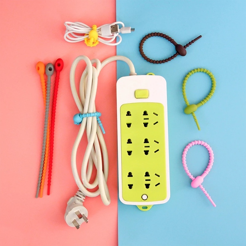 Dụng Cụ Quấn Dây Cáp Bằng Silicone Tái Sử Dụng Tiện Lợi