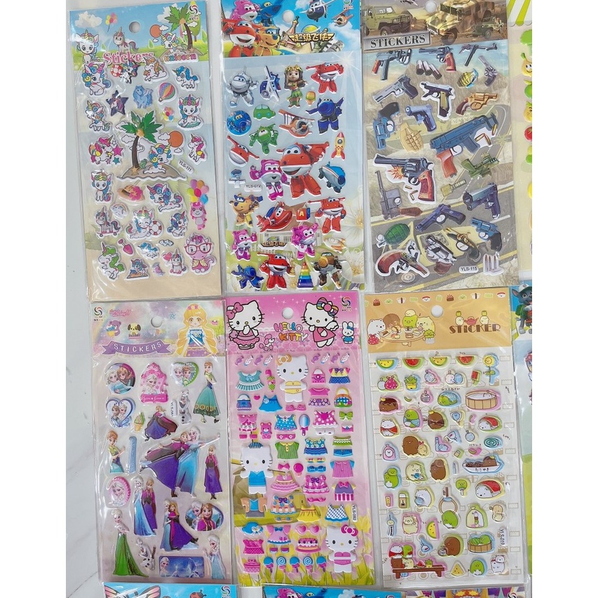 Hình dán đồ chơi sticker 3D nổi cho bé