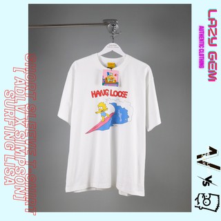 Cws1 / áo thun simpson x adlv surfing lisa short sleeve t-shirt - trắng - hàn quốc！