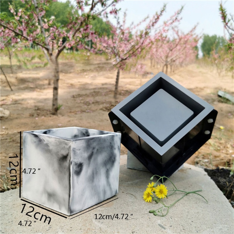 Khuôn Silicone Làm Chậu Hoa / Cây Mọng Nước 12cm Diy